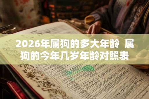 2026年属狗的多大年龄  属狗的今年几岁年龄对照表