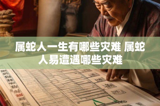 属蛇人一生有哪些灾难 属蛇人易遭遇哪些灾难