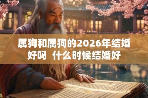属狗和属狗的2026年结婚好吗  什么时候结婚好