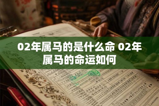 02年属马的是什么命 02年属马的命运如何