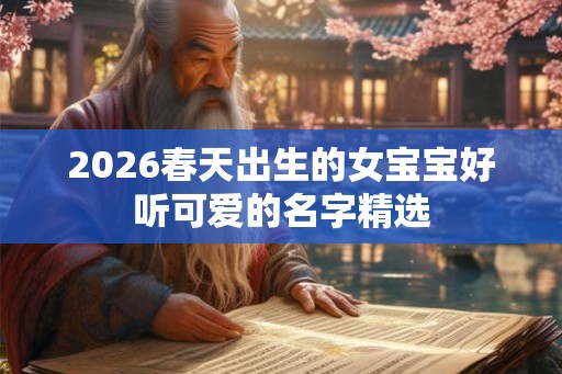 2026春天出生的女宝宝好听可爱的名字精选