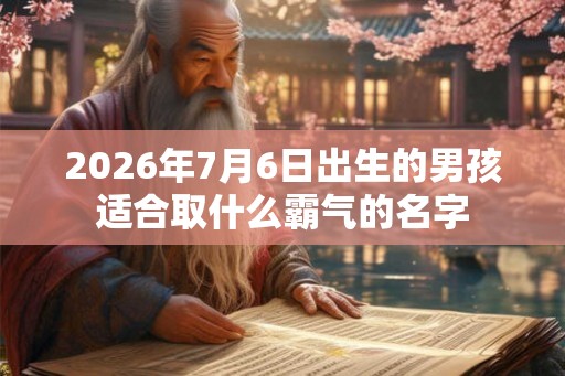 2026年7月6日出生的男孩适合取什么霸气的名字