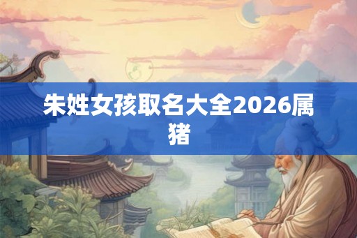 朱姓女孩取名大全2026属猪
