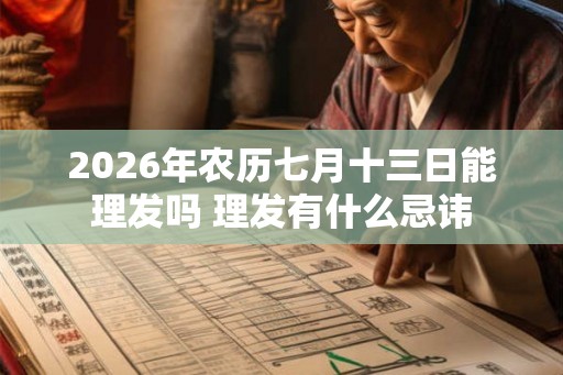 2026年农历七月十三日能理发吗 理发有什么忌讳
