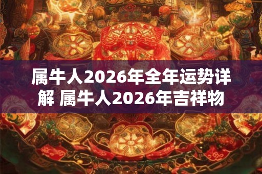 属牛人2026年全年运势详解 属牛人2026年吉祥物
