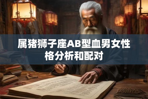 属猪狮子座AB型血男女性格分析和配对