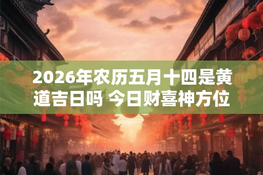 2026年农历五月十四是黄道吉日吗 今日财喜神方位 2026年农历五月十四是黄道吉日吗 今日财喜神方位