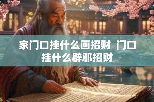 家门口挂什么画招财  门口挂什么辟邪招财