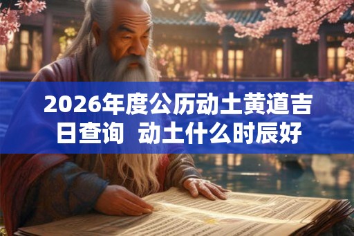 2026年度公历动土黄道吉日查询  动土什么时辰好