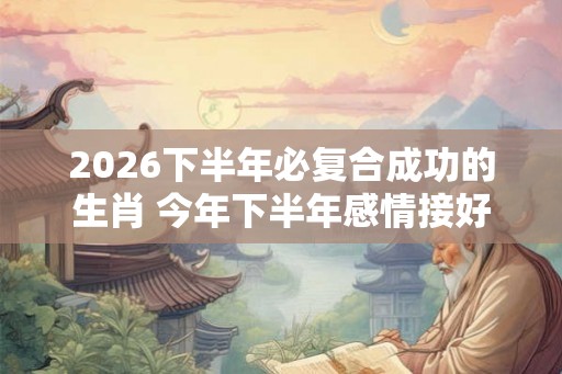2026下半年必复合成功的生肖 今年下半年感情接好运生肖