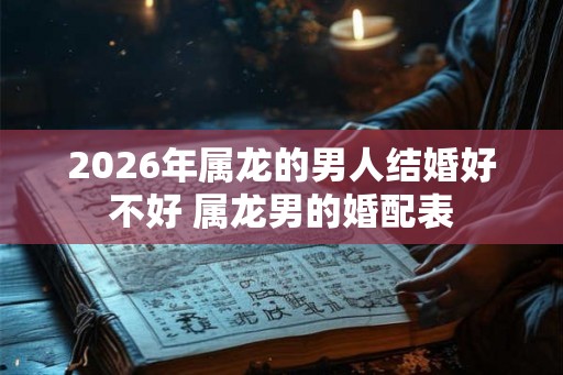 2026年属龙的男人结婚好不好 属龙男的婚配表 2026年属龙的男人结婚好不好 属龙男的婚配表