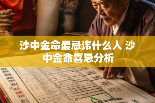 沙中金命最忌讳什么人 沙中金命喜忌分析