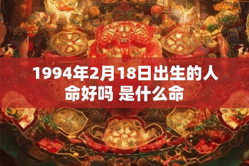 1994年2月18日出生的人命好吗 是什么命