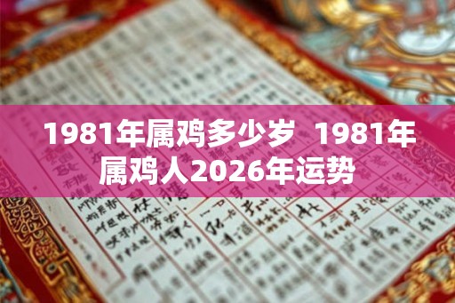 1981年属鸡多少岁 1981年属鸡人2026年运势 1981年属鸡多少岁 1981年属鸡人2026年运势