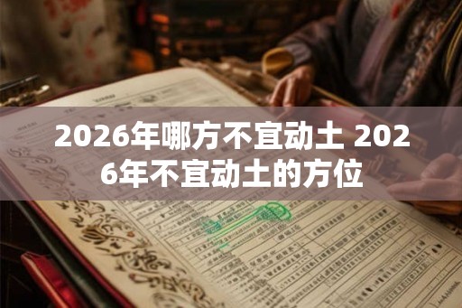 2026年哪方不宜动土 2026年不宜动土的方位