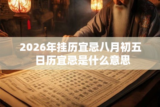 2026年挂历宜忌八月初五  日历宜忌是什么意思