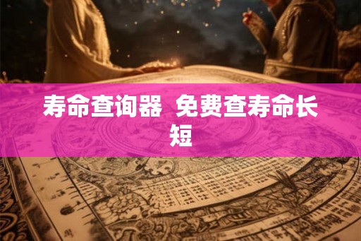 寿命查询器  免费查寿命长短