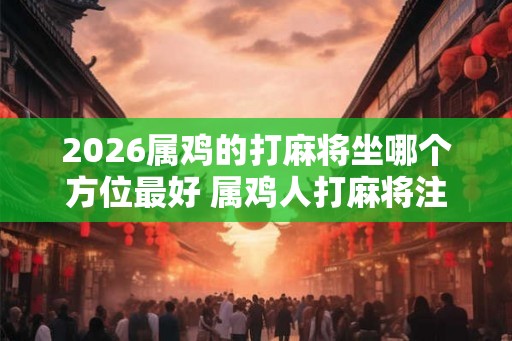 2026属鸡的打麻将坐哪个方位最好 属鸡人打麻将注意事项