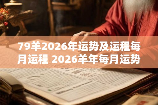 79羊2026年运势及运程每月运程 2026羊年每月运势如何 79羊2026年运势及运程每月运程 2026羊年每月运势如何