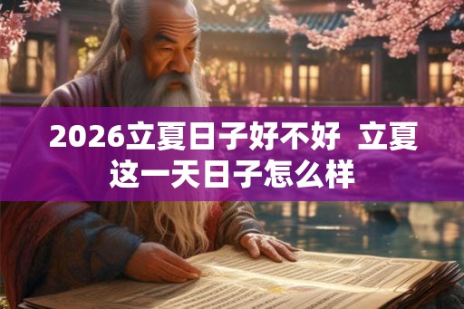 2026立夏日子好不好 立夏这一天日子怎么样 2026立夏日子好不好 立夏这一天日子怎么样