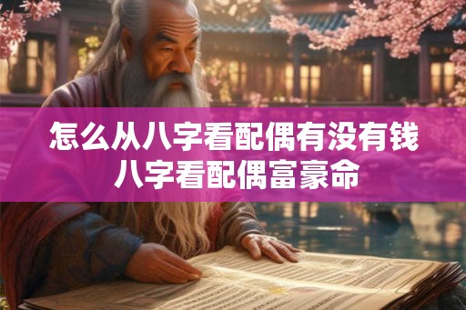 怎么从八字看配偶有没有钱 八字看配偶富豪命