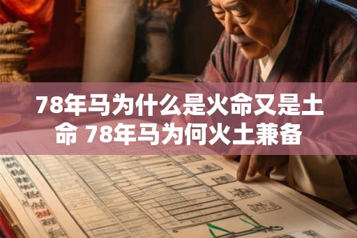 78年马为什么是火命又是土命 78年马为何火土兼备