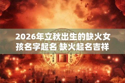 2026年立秋出生的缺火女孩名字起名 缺火起名吉祥用字