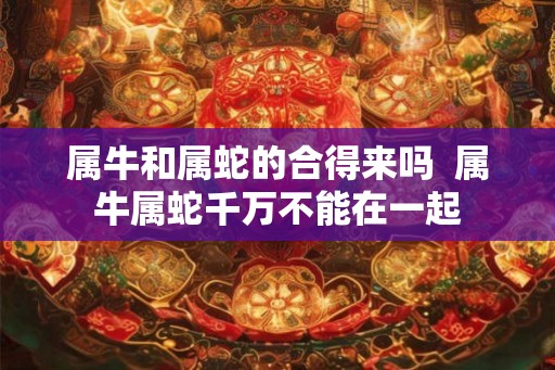 属牛和属蛇的合得来吗  属牛属蛇千万不能在一起