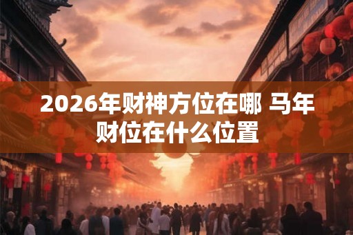 2026年财神方位在哪 马年财位在什么位置