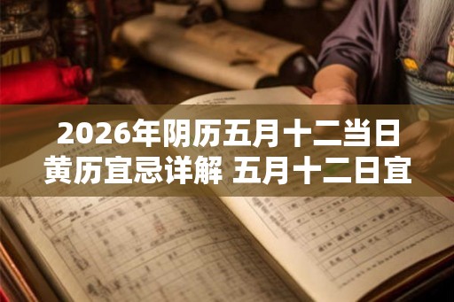 2026年阴历五月十二当日黄历宜忌详解 五月十二日宜忌内容