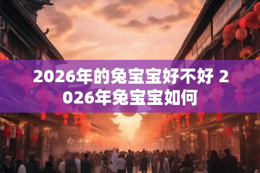 2026年的兔宝宝好不好 2026年兔宝宝如何