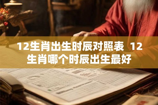 12生肖出生时辰对照表  12生肖哪个时辰出生最好