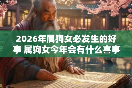 2026年属狗女必发生的好事 属狗女今年会有什么喜事