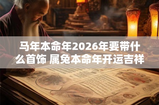 马年本命年2026年要带什么首饰 属兔本命年开运吉祥物