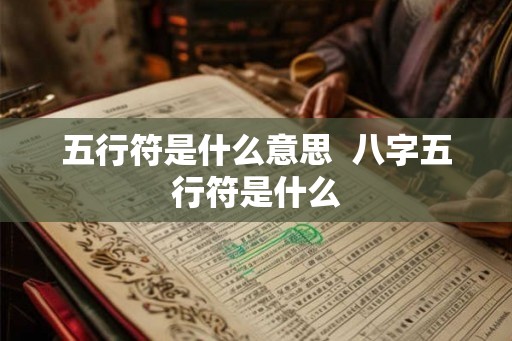 五行符是什么意思  八字五行符是什么