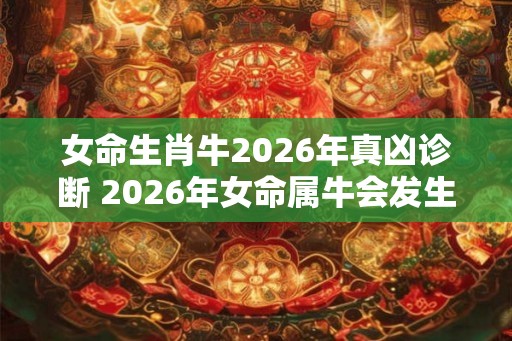 女命生肖牛2026年真凶诊断 2026年女命属牛会发生哪些不幸事件