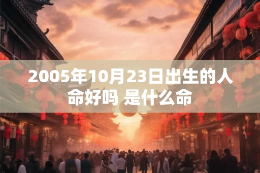 2005年10月23日出生的人命好吗 是什么命