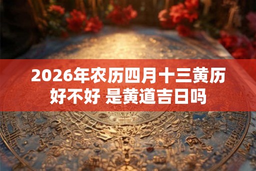 2026年农历四月十三黄历好不好 是黄道吉日吗 2026年农历四月十三黄历好不好 是黄道吉日吗