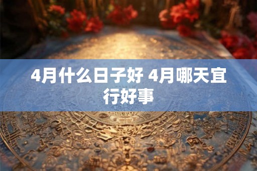 4月什么日子好 4月哪天宜行好事
