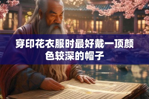 穿印花衣服时最好戴一顶颜色较深的帽子