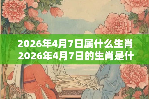 2026年4月7日属什么生肖 2026年4月7日的生肖是什么