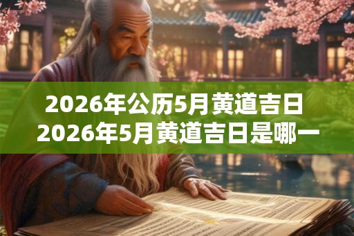2026年公历5月黄道吉日 2026年5月黄道吉日是哪一天