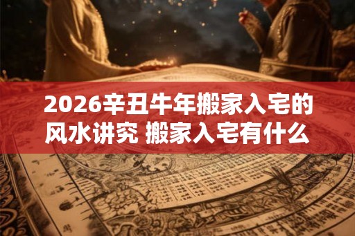 2026辛丑牛年搬家入宅的风水讲究 搬家入宅有什么风水需注意