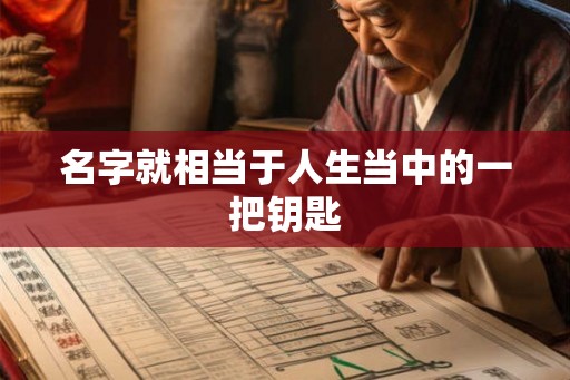名字就相当于人生当中的一把钥匙
