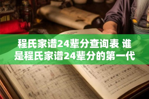 程氏家谱24辈分查询表 谁是程氏家谱24辈分的第一代