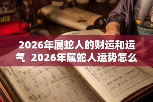 2026年属蛇人的财运和运气  2026年属蛇人运势怎么样呢