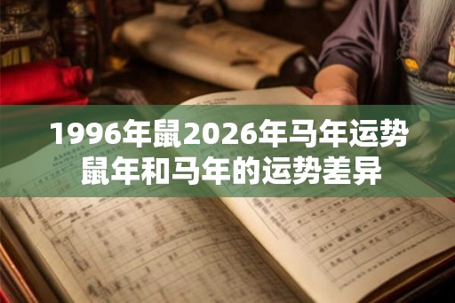 1996年鼠2026年马年运势 鼠年和马年的运势差异