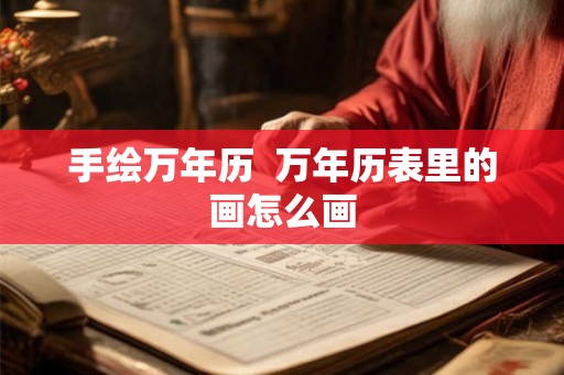 手绘万年历  万年历表里的画怎么画