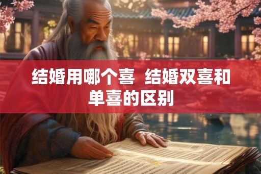 结婚用哪个喜  结婚双喜和单喜的区别