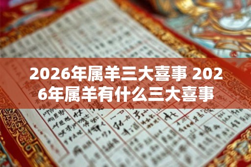 2026年属羊三大喜事 2026年属羊有什么三大喜事
